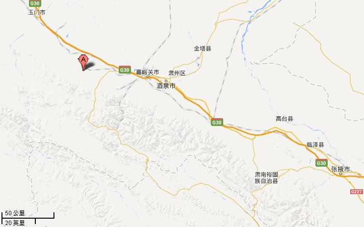 甘肃省玉门市地图位置图片