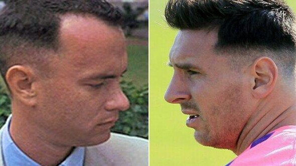 梅西新发型遭吐槽:与阿甘相似 简直是一场灾难(图)