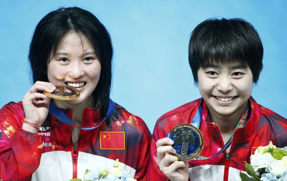 世锦赛-陈若琳/刘蕙瑕卫冕10米台 跳水队斩获第5金