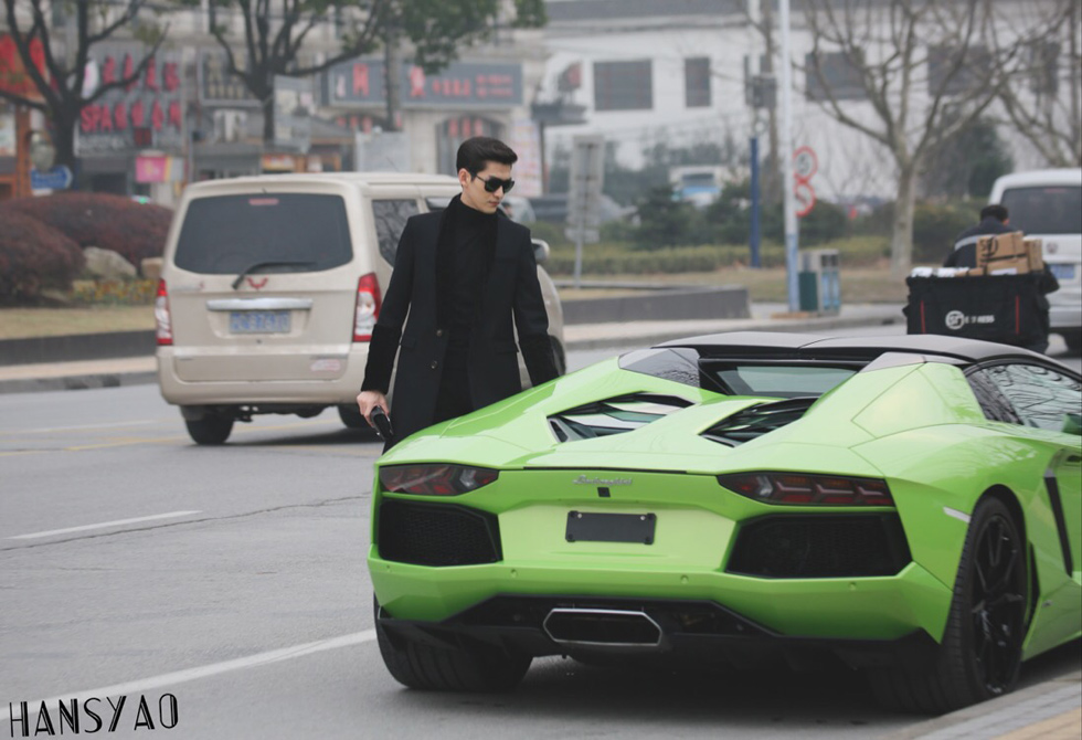 张翰开豪车出街 戴黑超似霸道总裁-凤凰新闻