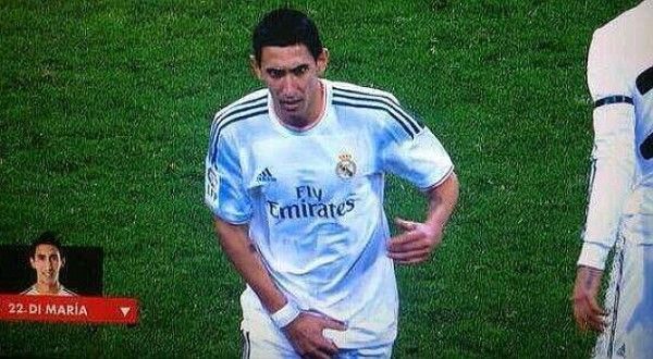 被嘘到忍无可忍!迪马利亚冲球迷摸蛋自绝皇马(图)