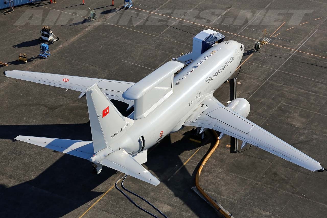 实拍土耳其空军b-737"和平鹰"预警机(组图)