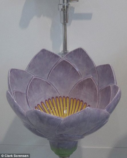 艺术家克拉克的花草形小便器作品之一.