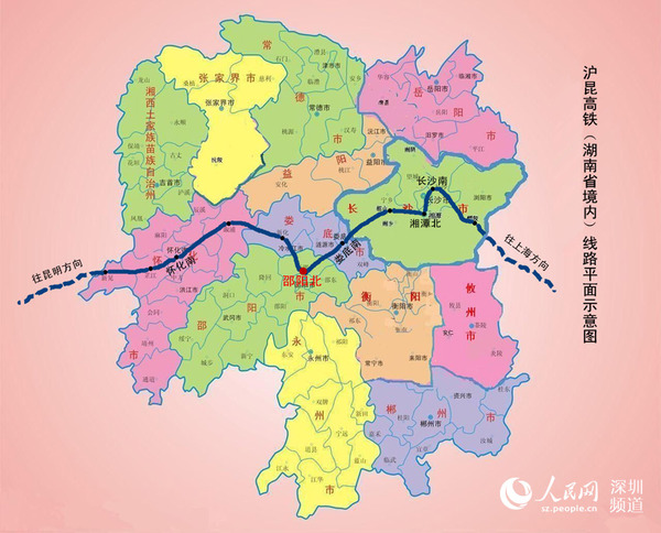 湖南省铁路干线图图片
