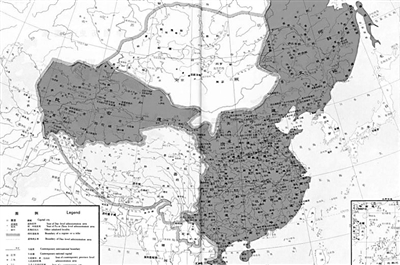 唐高宗时期全图(总章二年,公元669年)