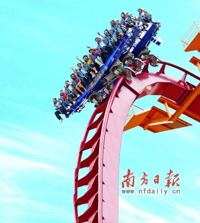 长隆欢乐世界全球过山车之王——垂直过山车.
