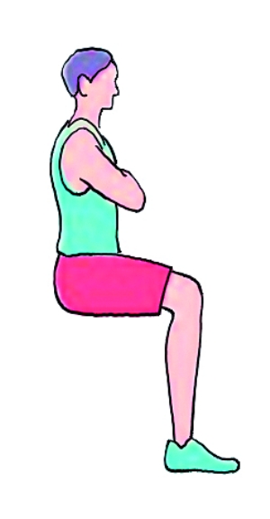 wall sit——背靠墙直角坐