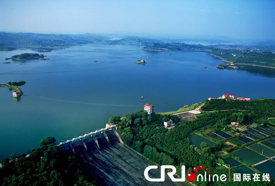 重庆长寿区山水秀美,人文荟萃,图为著名的长寿湖风景区