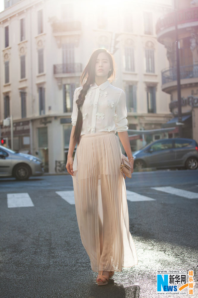 温心戛纳电影节浪漫街拍纯淡清风戏梦法兰西图