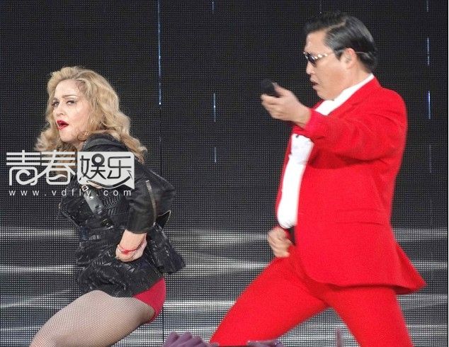 鸟叔麦当娜互钻胯下跳江南style现场海量照片曝光