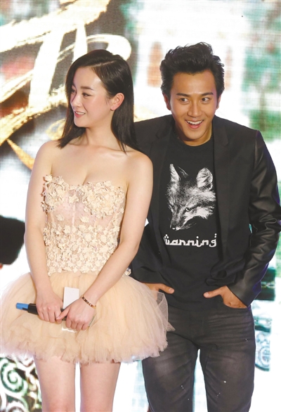 袁姗姗和刘恺威戏外"貌合神离".新京报记者 郭延冰 摄